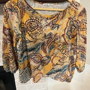 Zara paisley print wrap‎ blouse size M